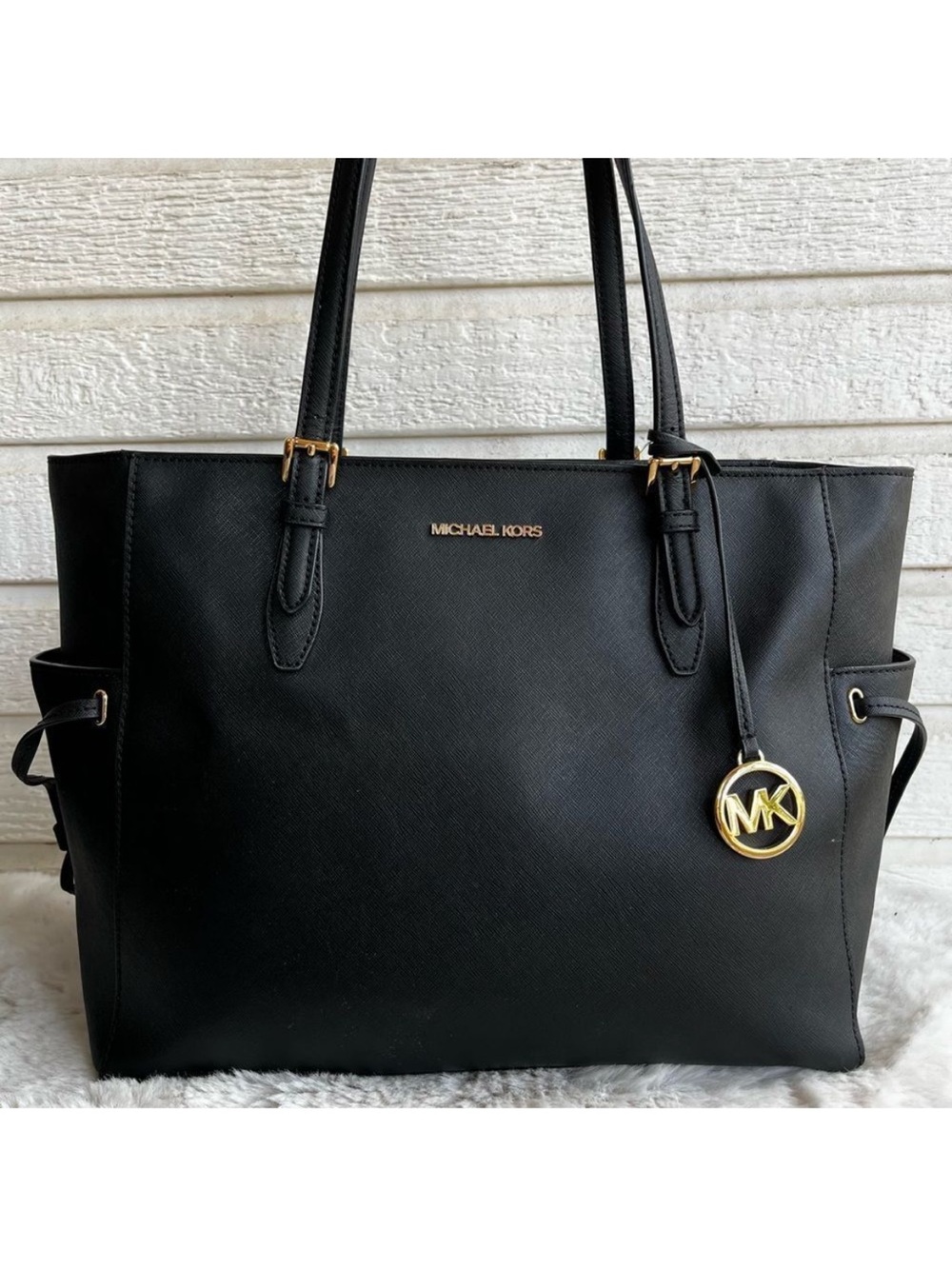 MICHAEL KORS Black Voyager Laptop Work Tote Shoulder Bag Jet Set
